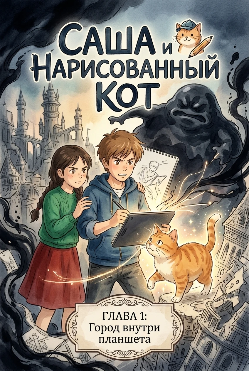 Саша и Нарисованный Кот